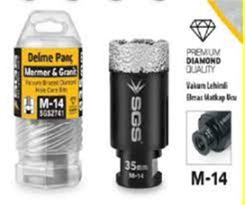 SGS MERMER GRANİT DELME PANÇ M14-35 MM